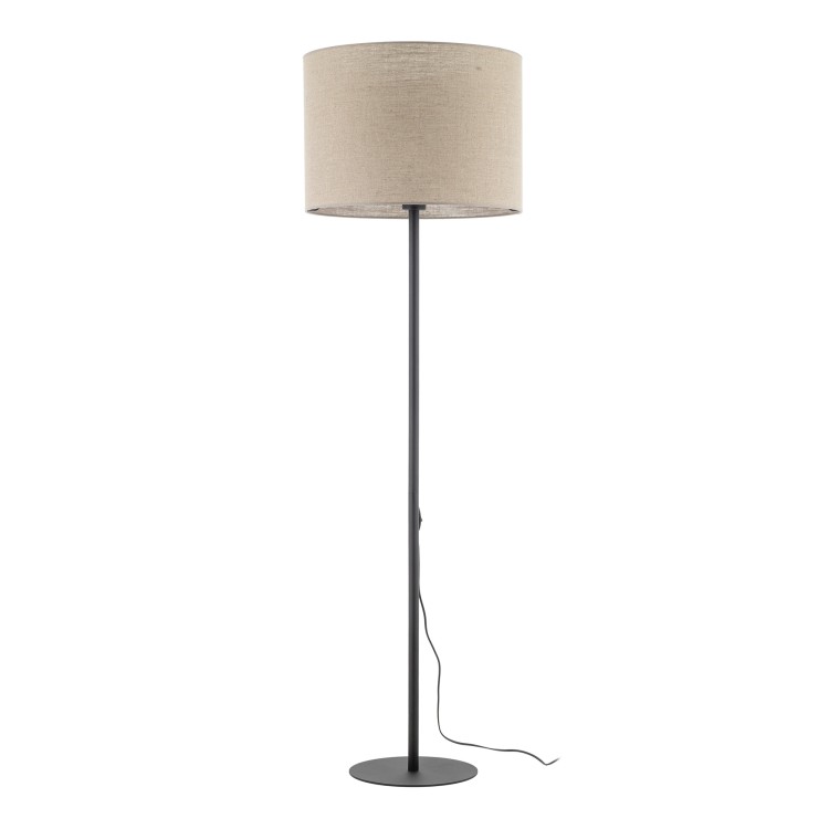 EARTH Lampa podłogowa 1 16012 TK Lighting Czarny Juta
