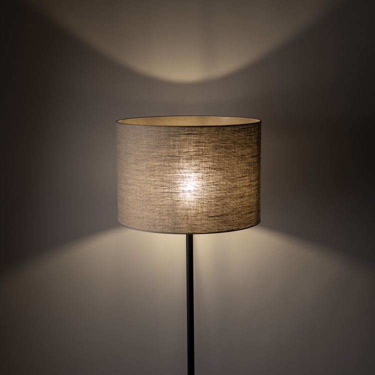 EARTH Lampa podłogowa 1 16012 TK Lighting Czarny Juta