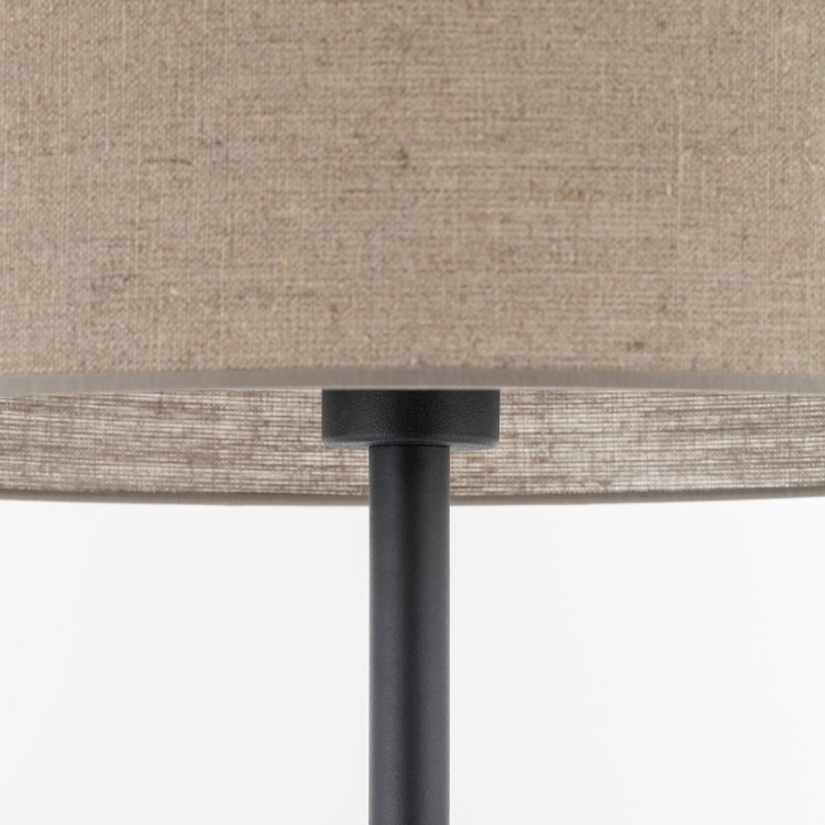 EARTH Lampa podłogowa 1 16012 TK Lighting Czarny Juta