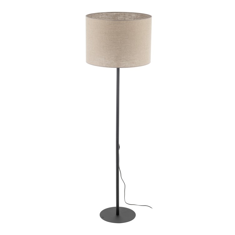EARTH Lampa podłogowa 1 16012 TK Lighting Czarny Juta