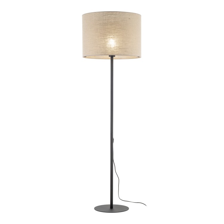 EARTH Lampa podłogowa 1 16012 TK Lighting Czarny Juta