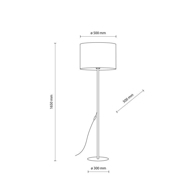 EARTH Lampa podłogowa 1 16013 TK Lighting Czarny Brązowy