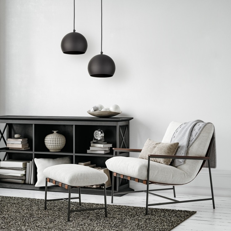 ZOE BLACK Lampa wisząca 1 S 10167 TK Lighting Czarny Czarny