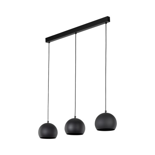 ZOE BLACK Lampa wisząca 3 S 10169 TK Lighting Czarny Czarny