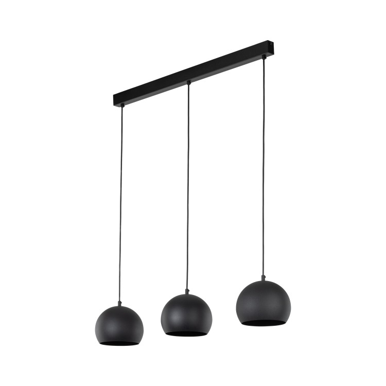 ZOE BLACK Lampa wisząca 3 S 10169 TK Lighting Czarny Czarny