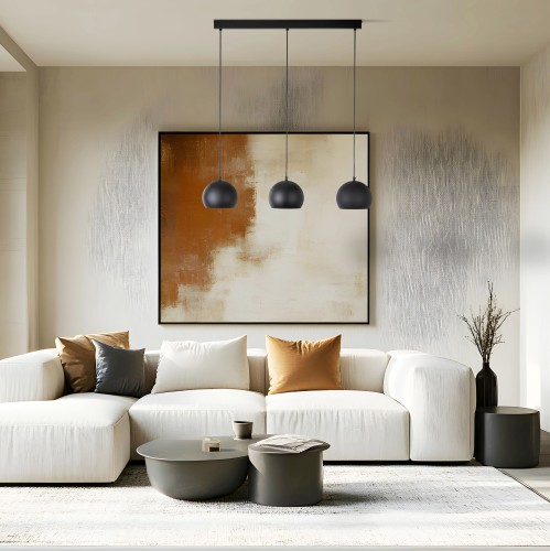 ZOE BLACK Lampa wisząca 3 S 10169 TK Lighting Czarny Czarny