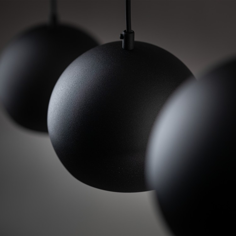 ZOE BLACK Lampa wisząca 3 S 10169 TK Lighting Czarny Czarny