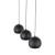 ZOE BLACK Lampa wisząca 3 S 10169 TK Lighting Czarny Czarny