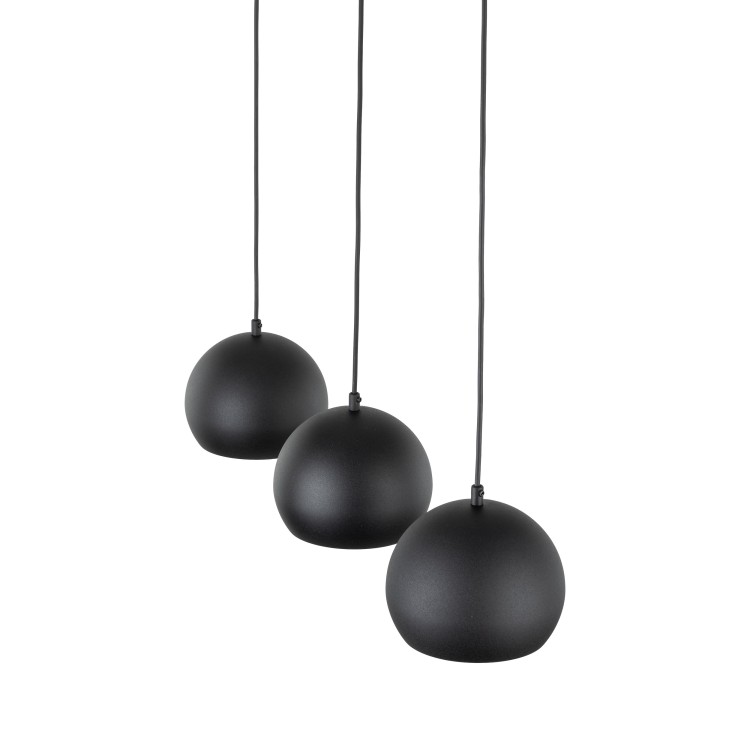 ZOE BLACK Lampa wisząca 3 S 10169 TK Lighting Czarny Czarny