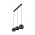 ZOE BLACK Lampa wisząca 3 S 10169 TK Lighting Czarny Czarny