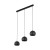 ZOE BLACK Lampa wisząca 3 S 10169 TK Lighting Czarny Czarny