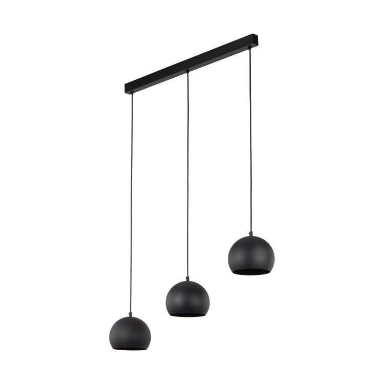 ZOE BLACK Lampa wisząca 3 S 10169 TK Lighting Czarny Czarny
