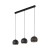 ZOE BLACK Lampa wisząca 3 S 10169 TK Lighting Czarny Czarny