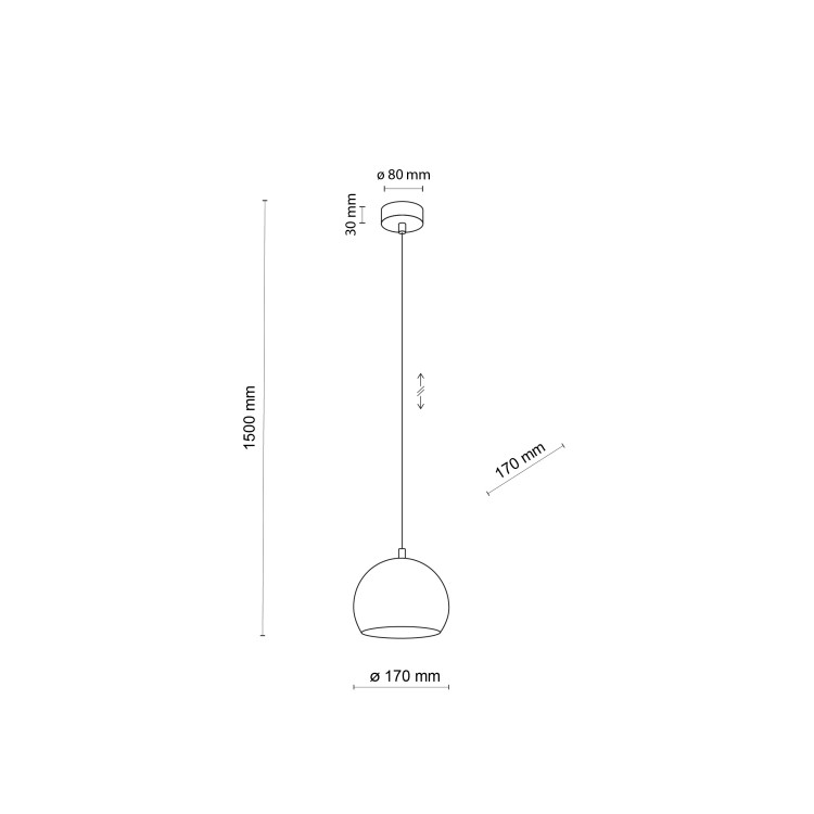 ZOE BRICK Lampa wisząca 1 S 10174 TK Lighting Ceglasty