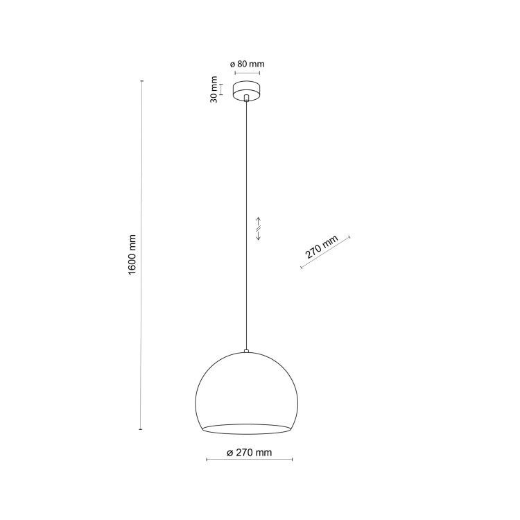 ZOE BRICK Lampa wisząca 1 M 10175 TK Lighting Ceglasty