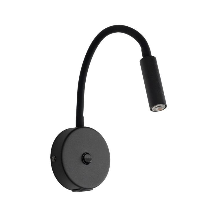 LAGOS BLACK Kinkiet 1 USB 10200 TK Lighting Czarny Czarny