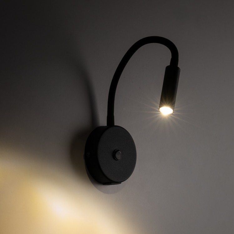 LAGOS BLACK Kinkiet 1 USB 10200 TK Lighting Czarny Czarny