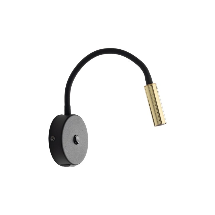 LAGOS BLACK/GOLD Kinkiet 1 USB 10201 TK Lighting Złoty, Czarny Złoty