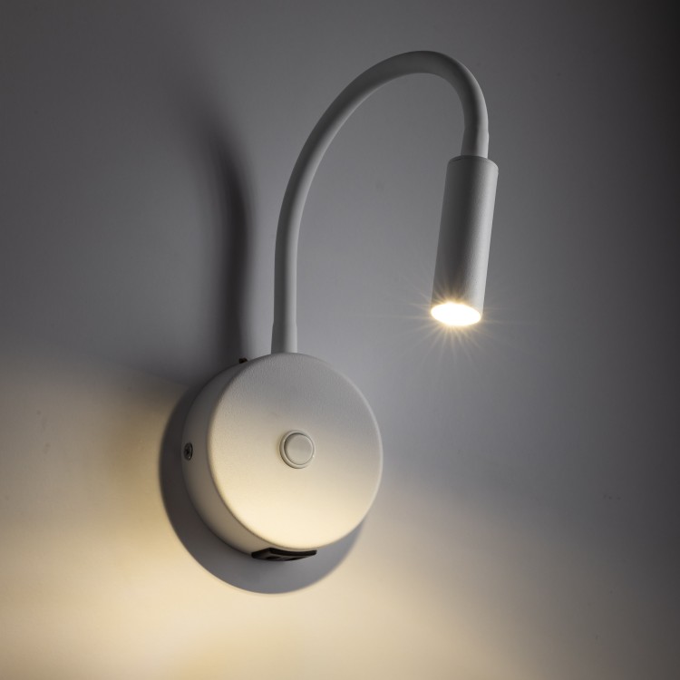 LAGOS WHITE Kinkiet 1 USB 10202 TK Lighting Biały Biały