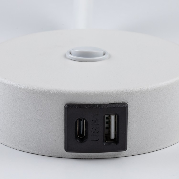 LAGOS WHITE Kinkiet 1 USB 10202 TK Lighting Biały Biały