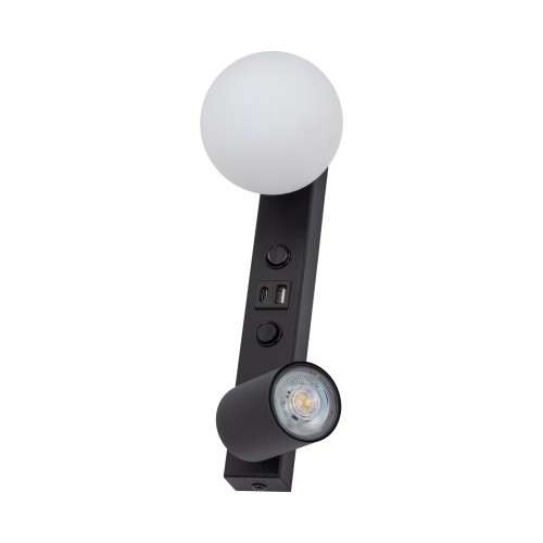 VOX Kinkiet 2 + Ładowarka USB 10152 TK Lighting Czarny Biały