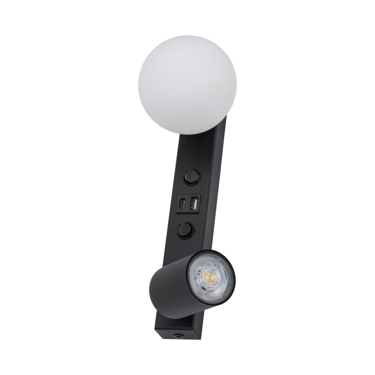 VOX Kinkiet 2 + Ładowarka USB 10152 TK Lighting Czarny Biały