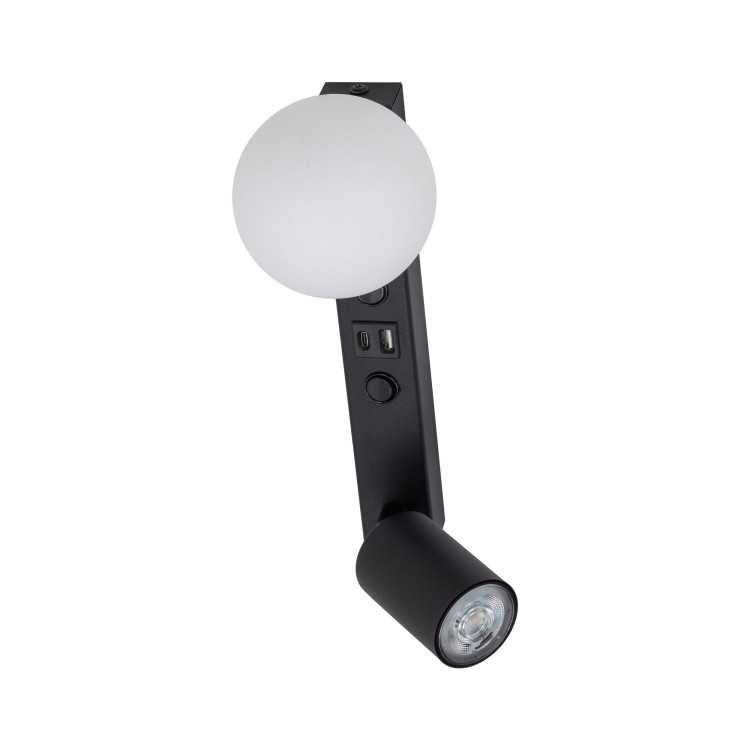 VOX Kinkiet 2 + Ładowarka USB 10152 TK Lighting Czarny Biały