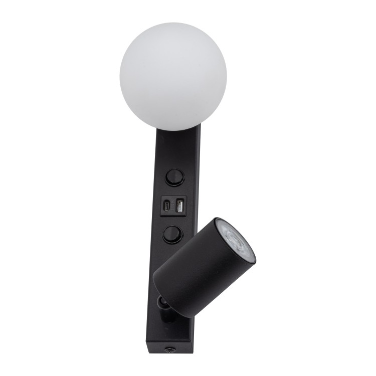 VOX Kinkiet 2 + Ładowarka USB 10152 TK Lighting Czarny Biały
