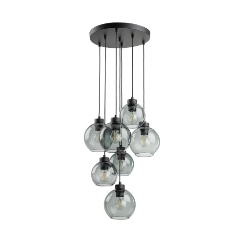 CUBUS GRAPHITE Lampa wisząca 7 Koło 10207 TK Lighting Czarny Grafitowy
