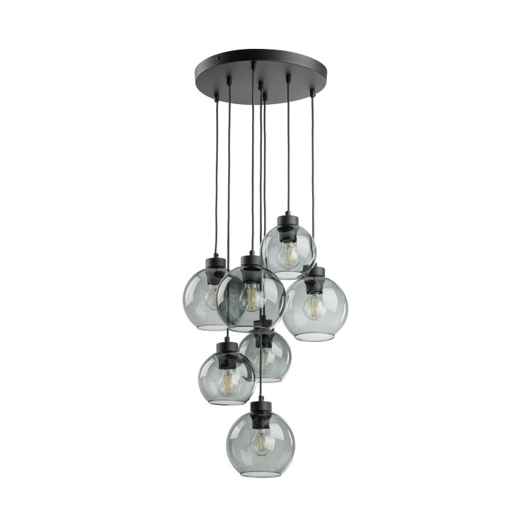 CUBUS GRAPHITE Lampa wisząca 7 Koło 10207 TK Lighting Czarny Grafitowy