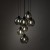 CUBUS GRAPHITE Lampa wisząca 7 Koło 10207 TK Lighting Czarny Grafitowy