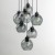 CUBUS GRAPHITE Lampa wisząca 7 Koło 10207 TK Lighting Czarny Grafitowy