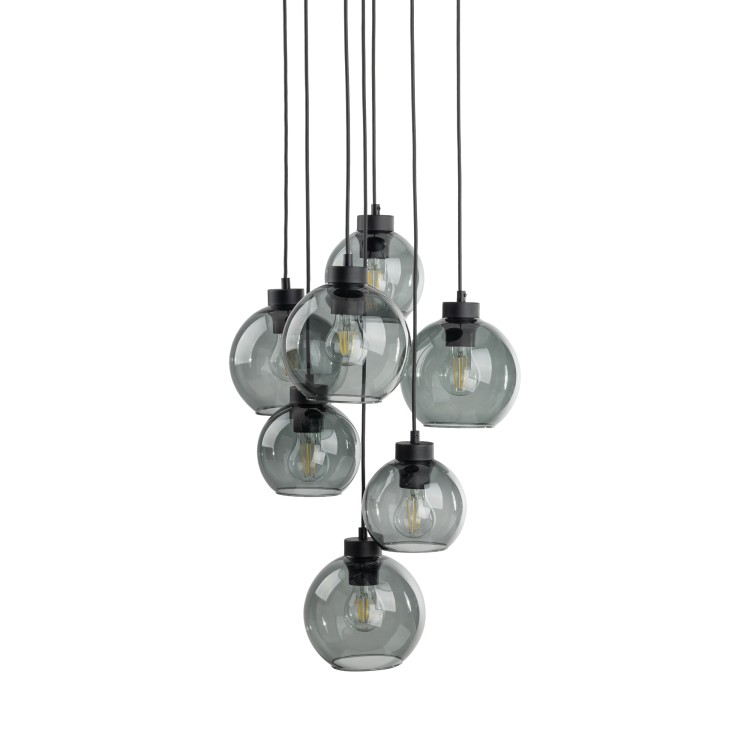 CUBUS GRAPHITE Lampa wisząca 7 Koło 10207 TK Lighting Czarny Grafitowy