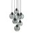 CUBUS GRAPHITE Lampa wisząca 7 Koło 10207 TK Lighting Czarny Grafitowy