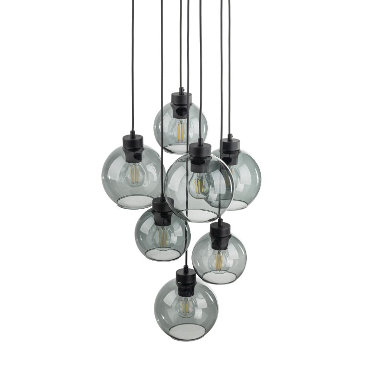 CUBUS GRAPHITE Lampa wisząca 7 Koło 10207 TK Lighting Czarny Grafitowy