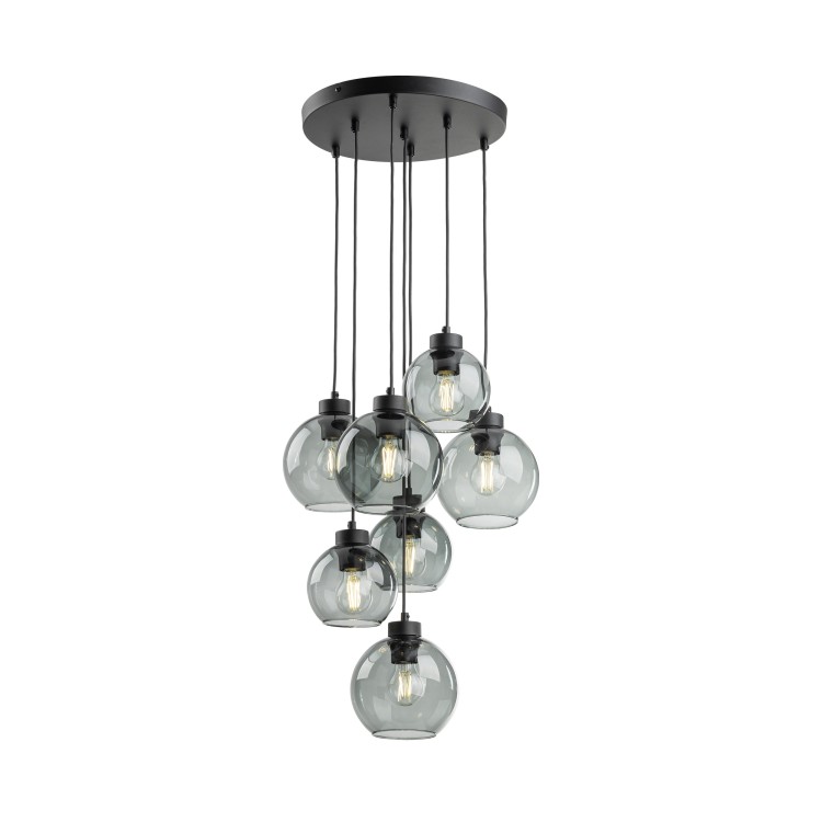 CUBUS GRAPHITE Lampa wisząca 7 Koło 10207 TK Lighting Czarny Grafitowy