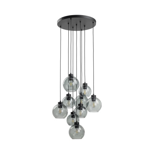 CUBUS GRAPHITE Lampa wisząca 9 Koło 10208 TK Lighting Czarny Grafitowy