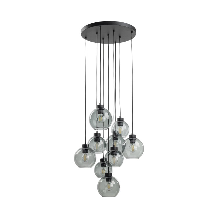 CUBUS GRAPHITE Lampa wisząca 9 Koło 10208 TK Lighting Czarny Grafitowy