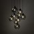 CUBUS GRAPHITE Lampa wisząca 9 Koło 10208 TK Lighting Czarny Grafitowy
