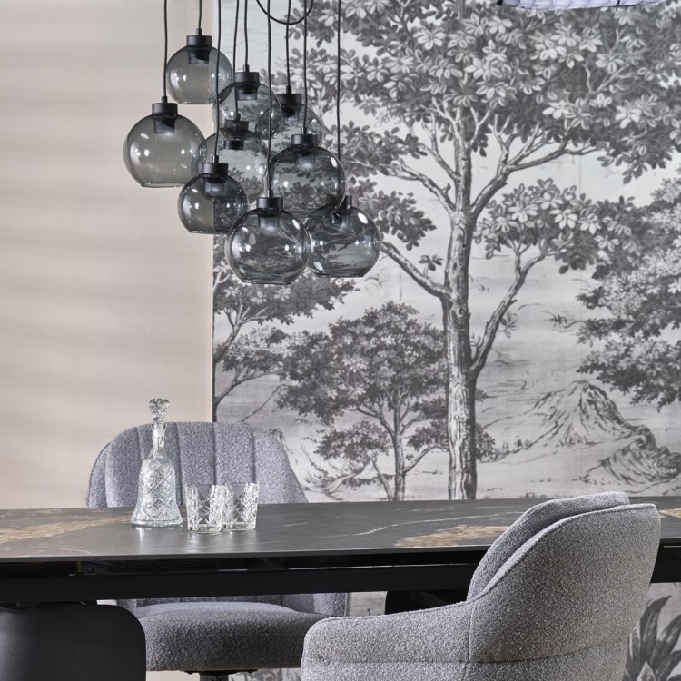 CUBUS GRAPHITE Lampa wisząca 9 Koło 10208 TK Lighting Czarny Grafitowy