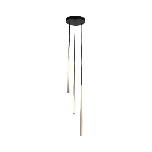 PIANO BLACK GOLD Lampa wisząca 3 10117 TK Lighting Złoty, Czarny