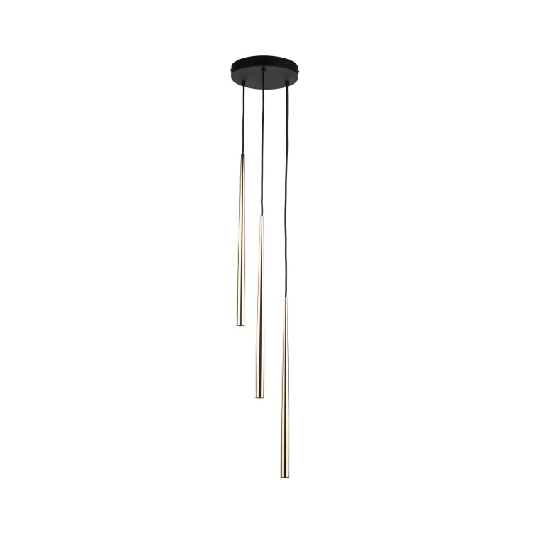 PIANO BLACK GOLD Lampa wisząca 3 10117 TK Lighting Złoty, Czarny