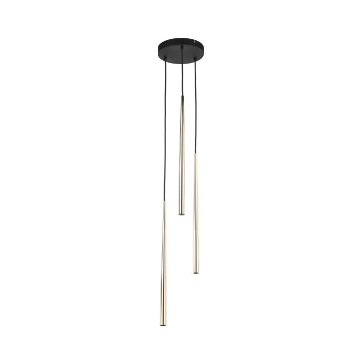 PIANO BLACK GOLD Lampa wisząca 3 10117 TK Lighting Złoty, Czarny