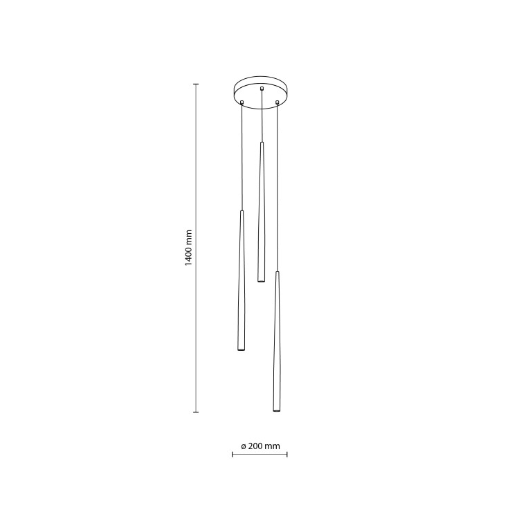 PIANO BLACK GOLD Lampa wisząca 3 10117 TK Lighting Złoty, Czarny