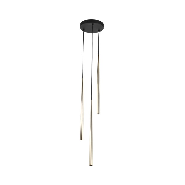 PIANO BLACK GOLD Lampa wisząca 3 10117 TK Lighting Złoty, Czarny