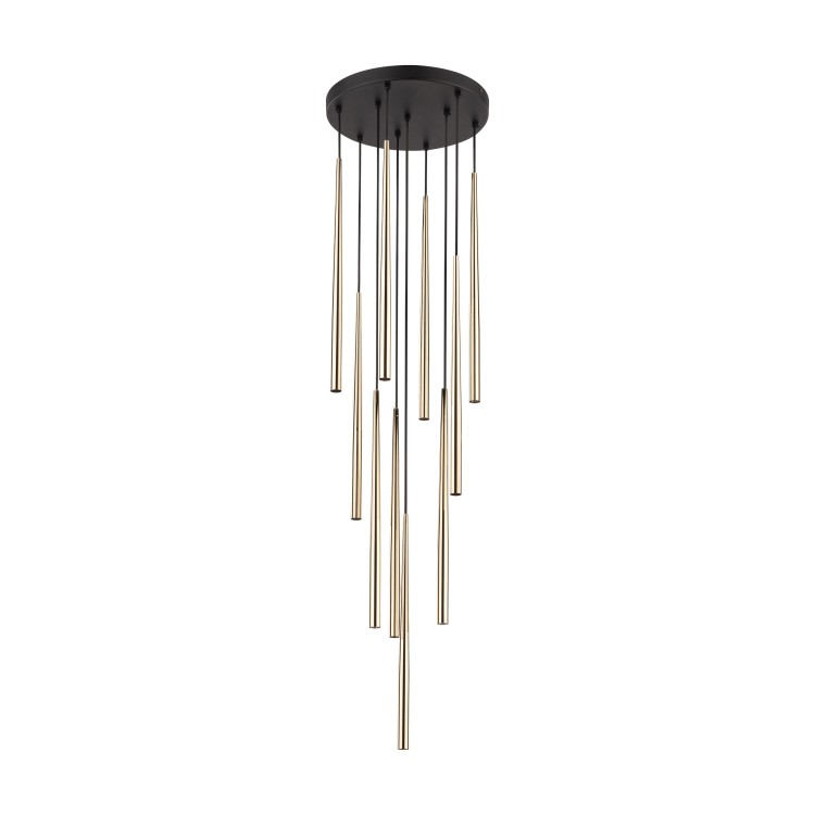 PIANO BLACK GOLD Lampa wisząca 10 10118 TK Lighting Złoty, Czarny Złoty
