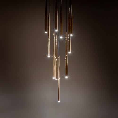 PIANO BLACK GOLD Lampa wisząca 10 10118 TK Lighting Złoty, Czarny Złoty