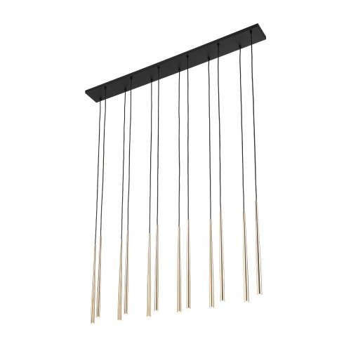 PIANO BLACK GOLD Lampa wisząca 12 10119 TK Lighting Złoty, Czarny Złoty