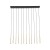 PIANO BLACK GOLD Lampa wisząca 12 10119 TK Lighting Złoty, Czarny Złoty