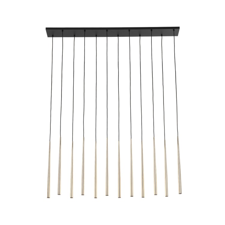 PIANO BLACK GOLD Lampa wisząca 12 10119 TK Lighting Złoty, Czarny Złoty